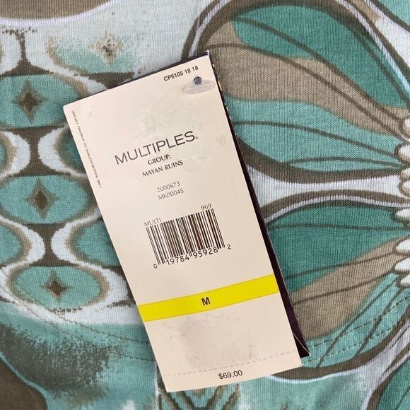 NWT Multiples 3/4 Sleeve Top Size M - Picture 8 of 10